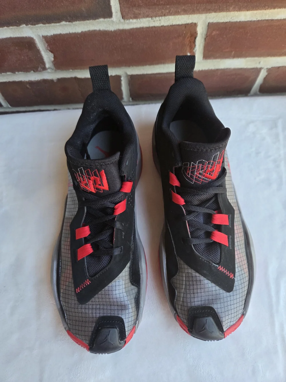 Jordan One Take 4 Bred Men’s 7.5 Black Red Grey Basketball Shoes DO7193-061